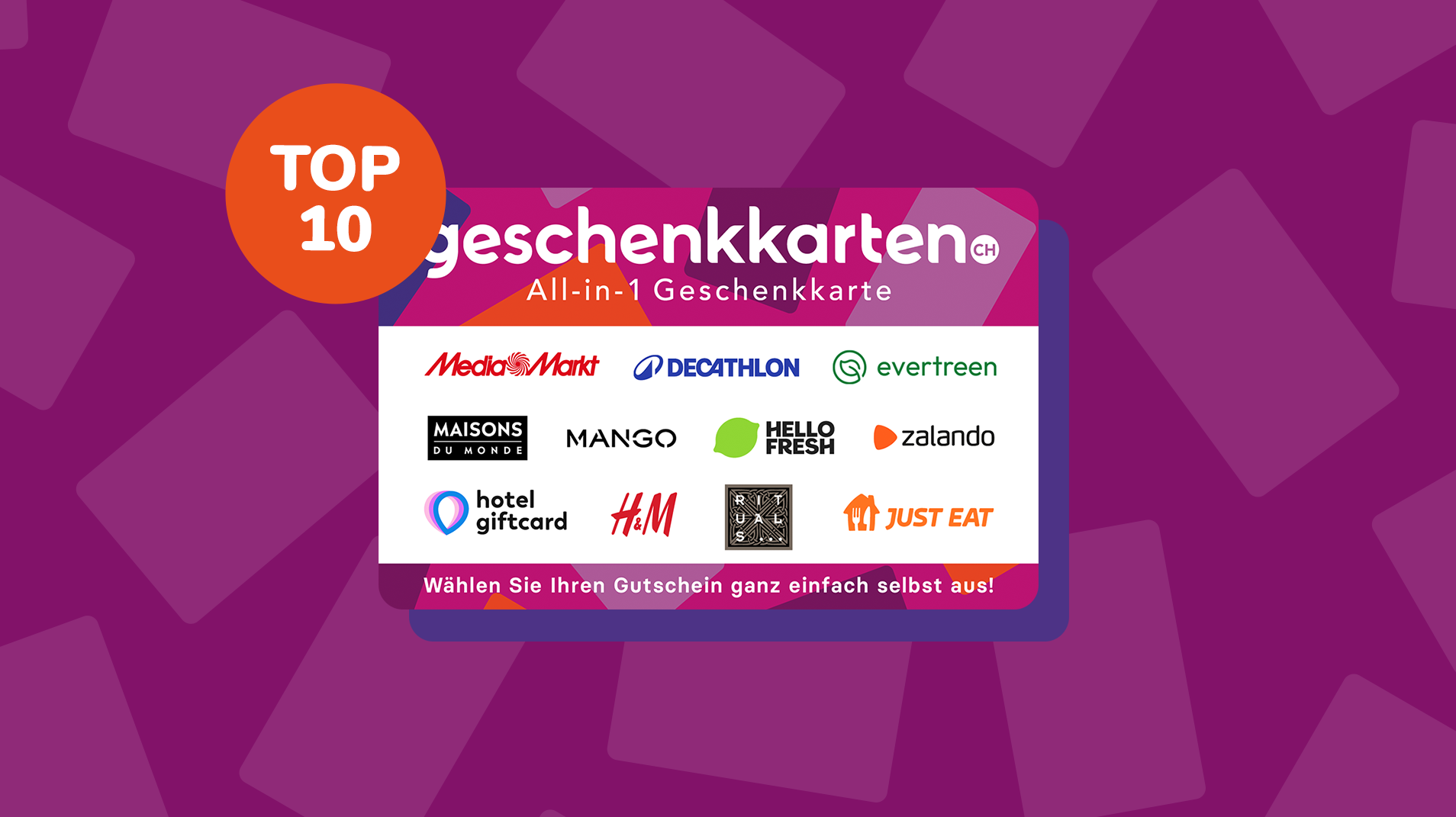 Top 10 most popular gift cards