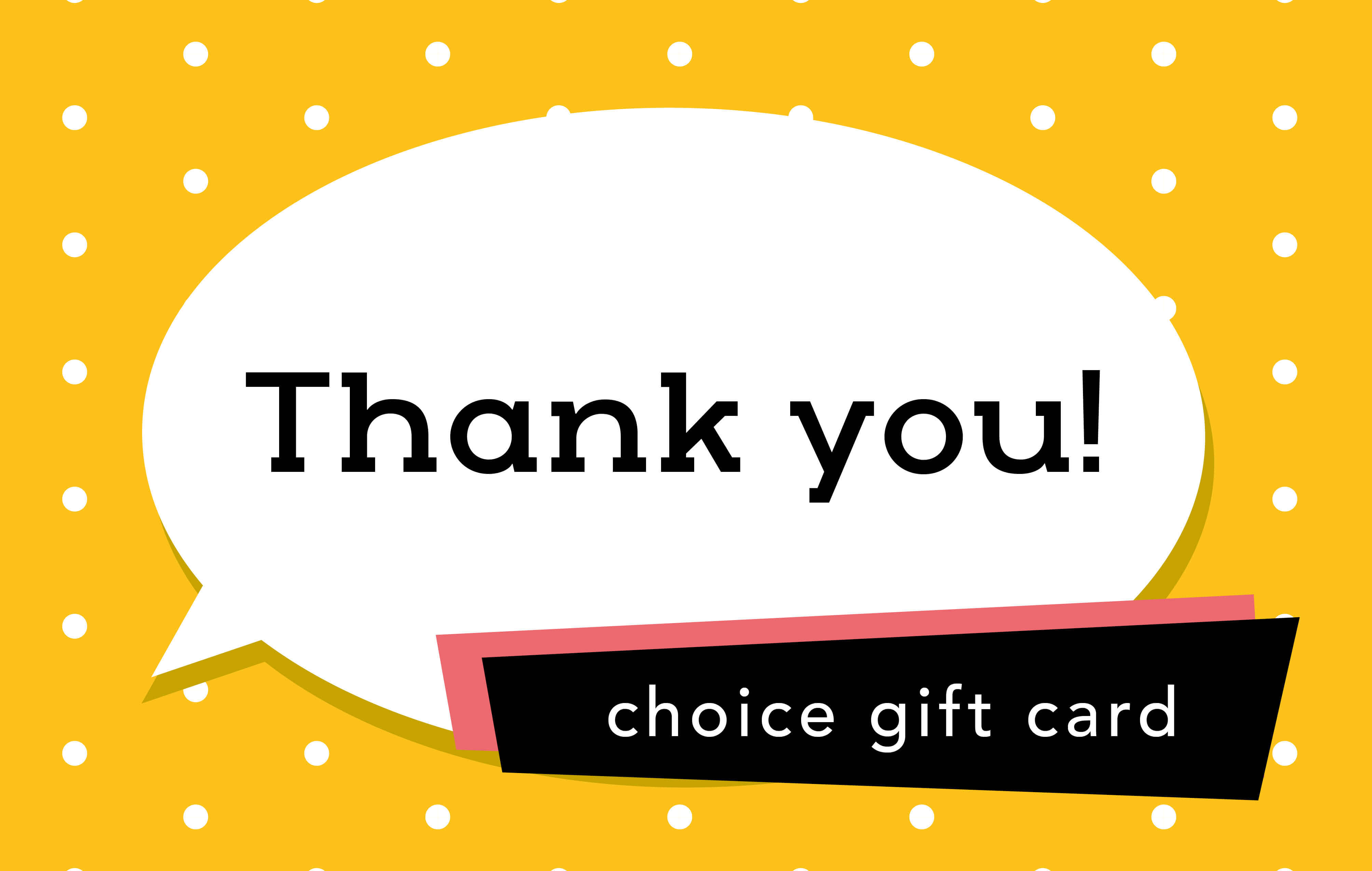 Thank You Choice Card