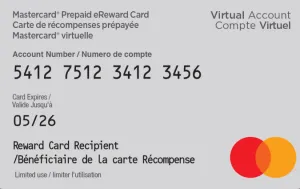 Master Prepaid eReward Gift Card