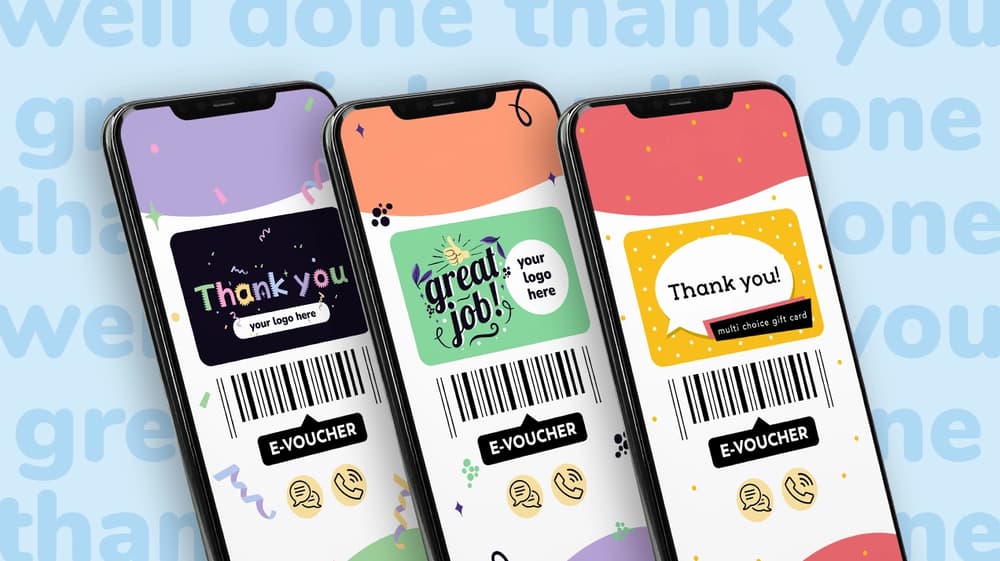 Employee recognition gift cards