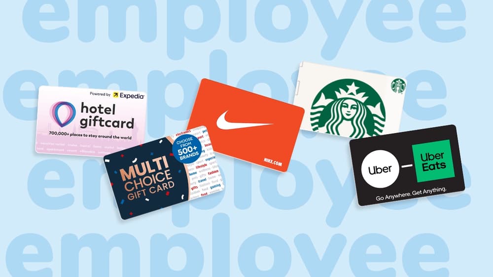 Employee rewards gift cards