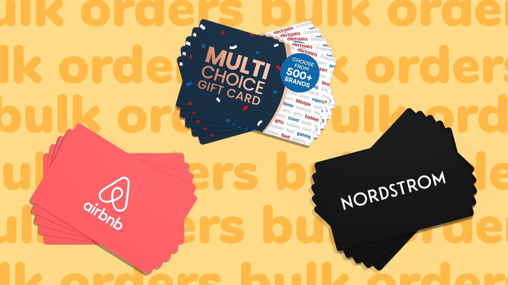 Bulk gift card orders for business