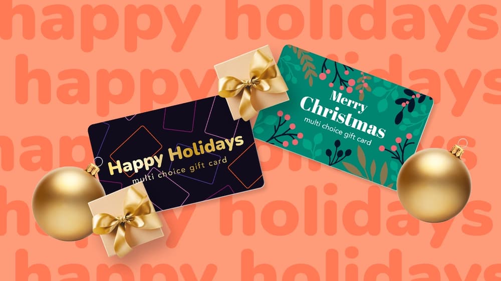 Holiday gift cards for employees and clients